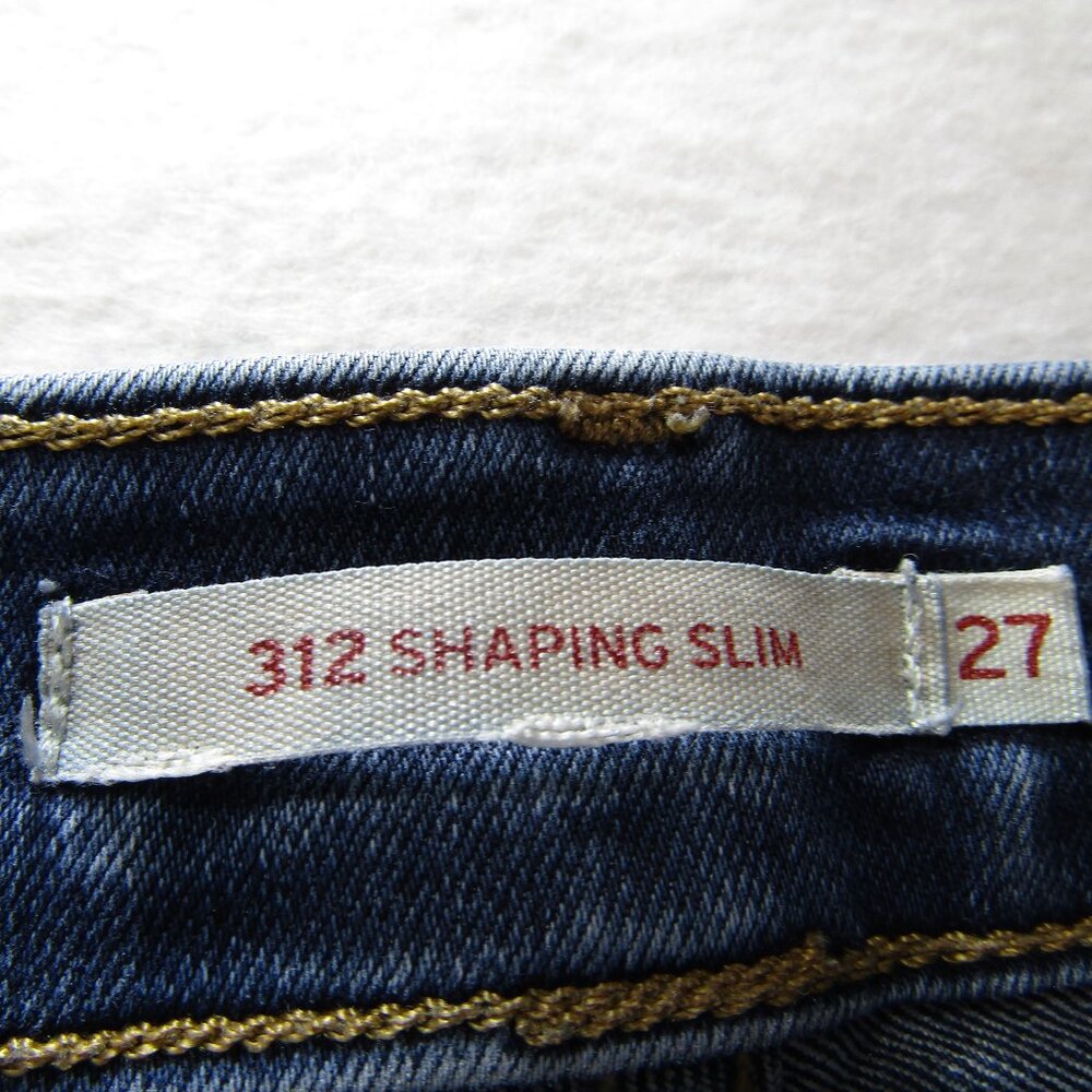 Levi's 312 Shaping Slim Midi Rise Denim Jeans Womens 27 Blue Medium Wash 1000181 - Picture 7 of 13